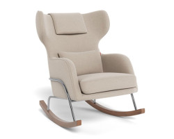Grand Jackson Rocking Chair - Oatmeal Wool / Chrome