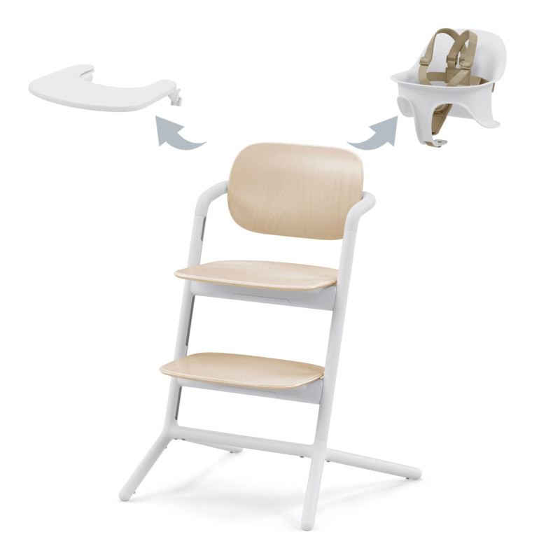Lemo 3-in-1 High Chair - White Sand