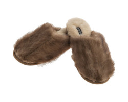 Classic Mink Slippers with...