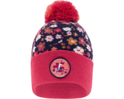 Spring floral jacquard knit beanie - Girl