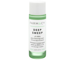 Farmacy Mini nettoyant tonique pour pores avec 2 % de BHA, moringa + papaye Deep Sweep