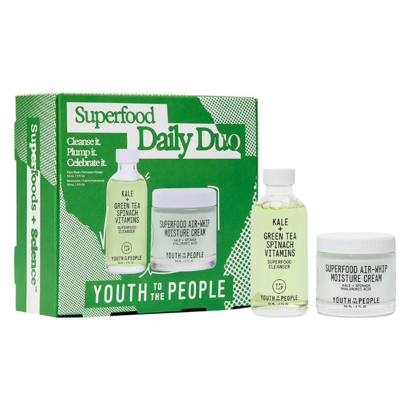 Youth To The People Duo quotidien superaliments avec nettoyant et hydratant léger Air-Whip pour le visage