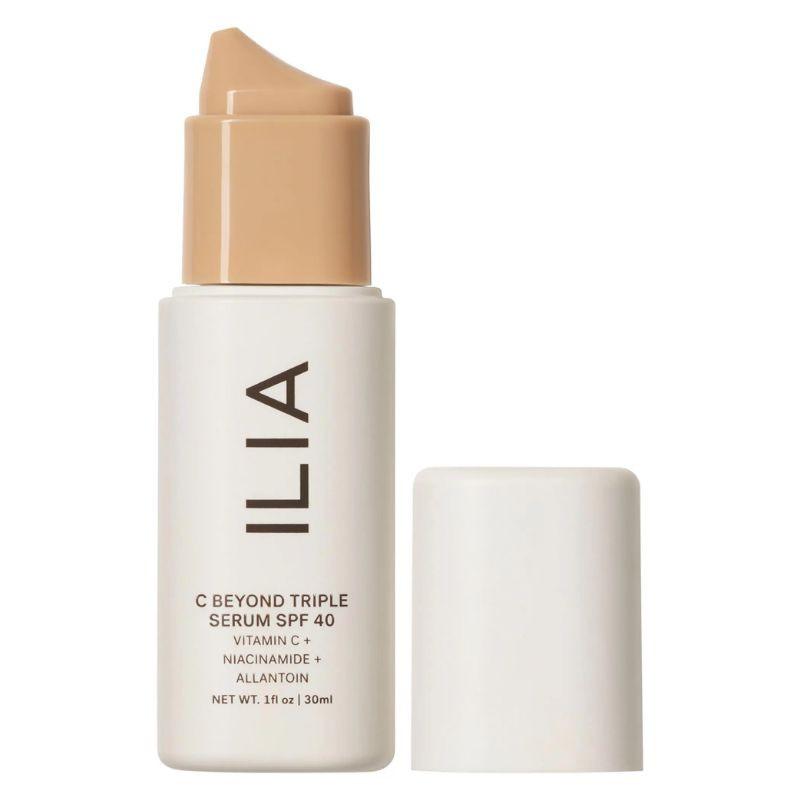 ILIA Écran solaire minéral FPS 40 C Beyond Triple Serum avec vitamine C 10 % + niacinamide