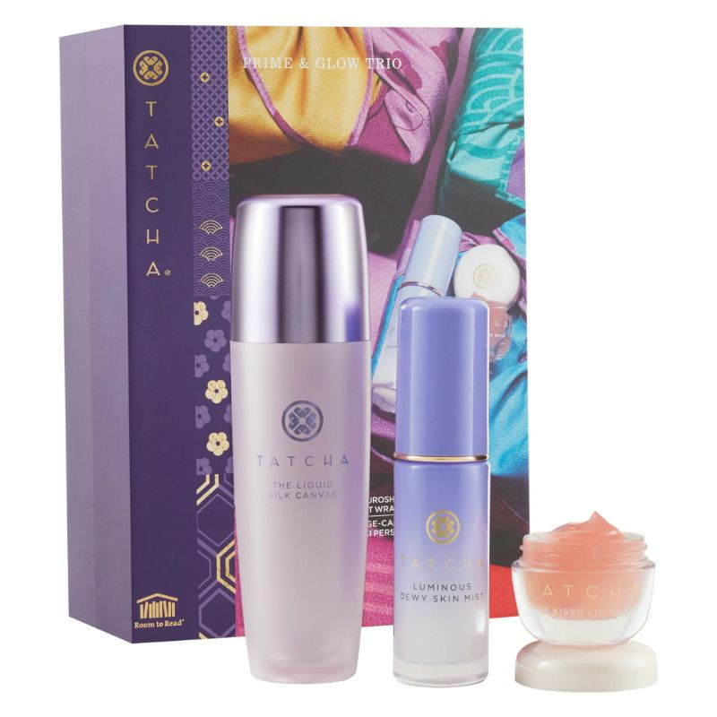 Tatcha Trio de soins de la peau prime + Glow pour les amateurs de maquillage