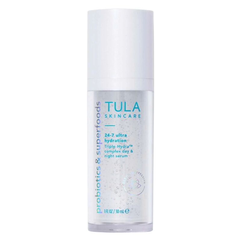 Ultra hydrating 24-7 day and night serum with Triple-Hydra™ complex, hyaluronic acid, squalane and collagen