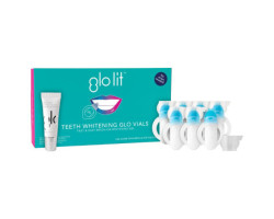 GLO Science Paquet de sept fioles pour le blanchiment des dents GLO Lit™ + Soin pour les lèvres