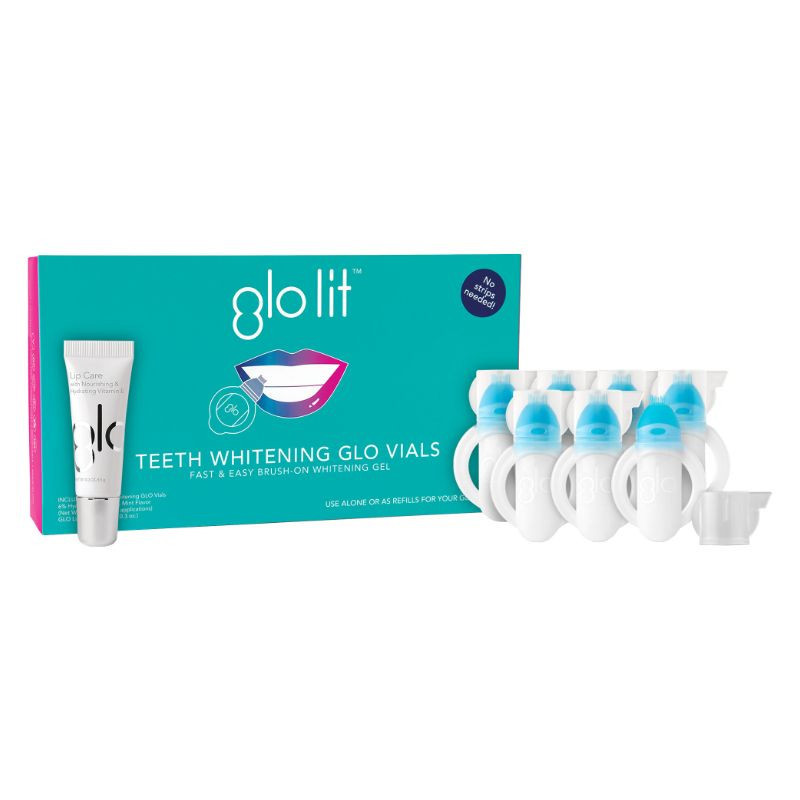 GLO Science Paquet de sept fioles pour le blanchiment des dents GLO Lit™ + Soin pour les lèvres