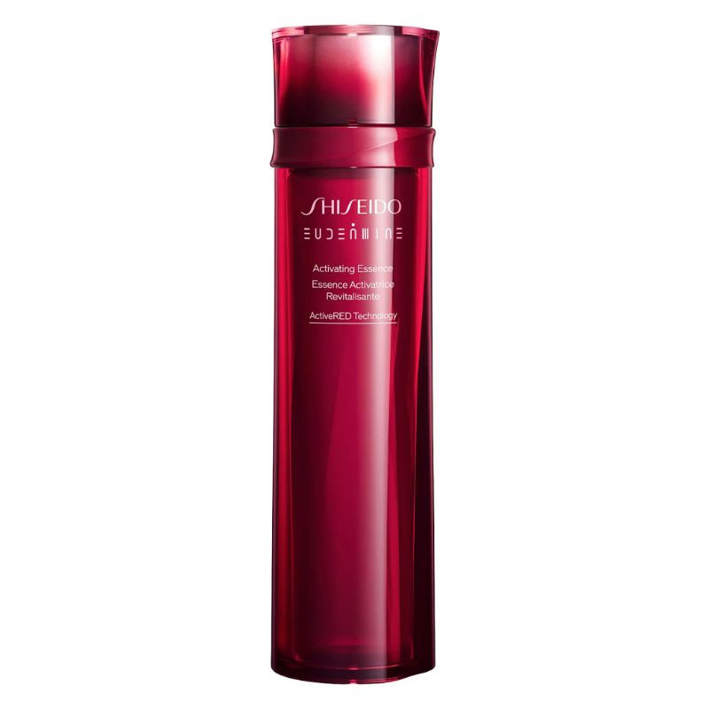 Shiseido Essence activatrice Eudermine rechargeable avec acide hyaluronique et vitamine C.