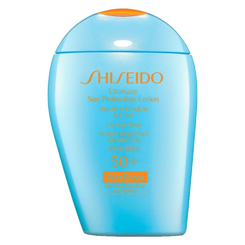 Shiseido Lait solaire ultra-protecteur à large spectre FPS 50+ WetForce pour peaux sensibles et enfants