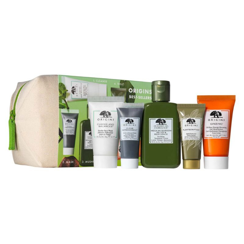 Set of 6 favorite cleansing and moisturizing products in travel size