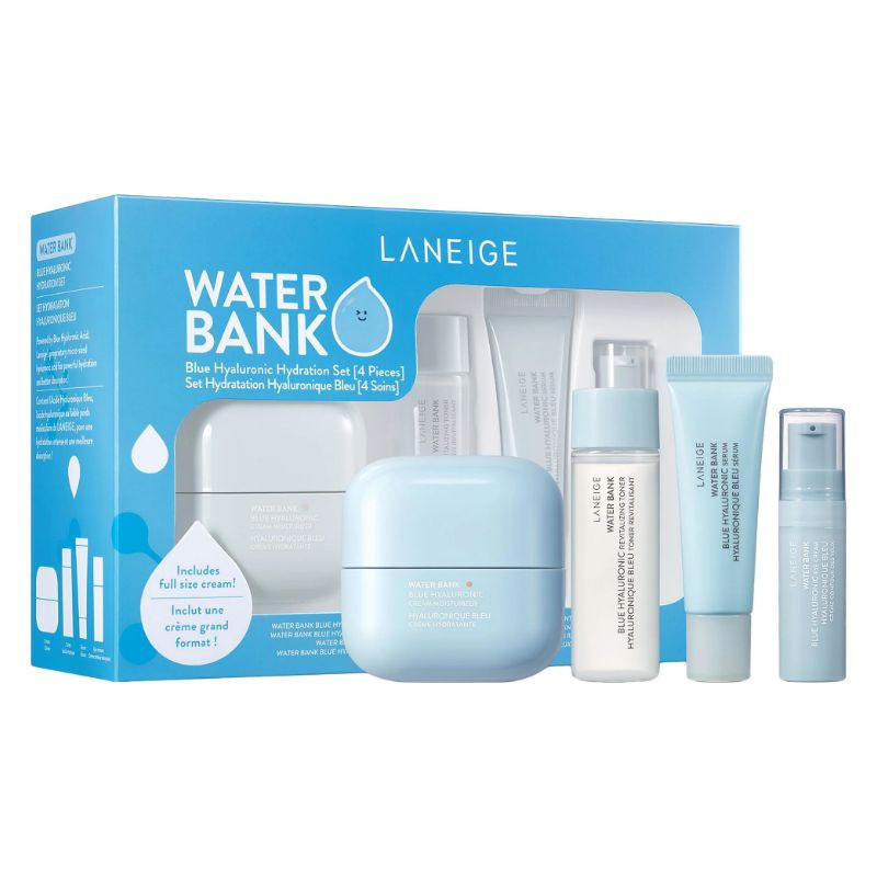 LANEIGE Ensemble d’hydratation à l’acide hyaluronique bleu Water Bank