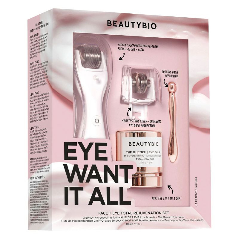 BeautyBio Ensemble microperforation visage + contour des yeux Eye Want It All