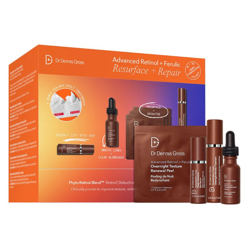 Dr. Dennis Gross Skincare Ensemble de soins Advanced Retinol + Ferulic Resurface + Repair