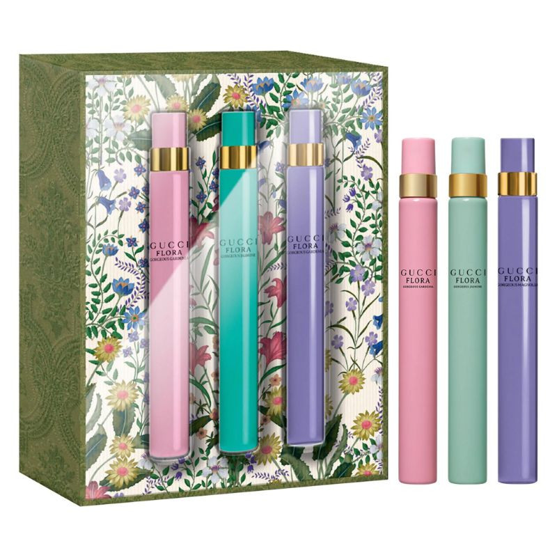 Gucci Ensemble de trois parfums Flora Gorgeous en vaporisateur de voyage