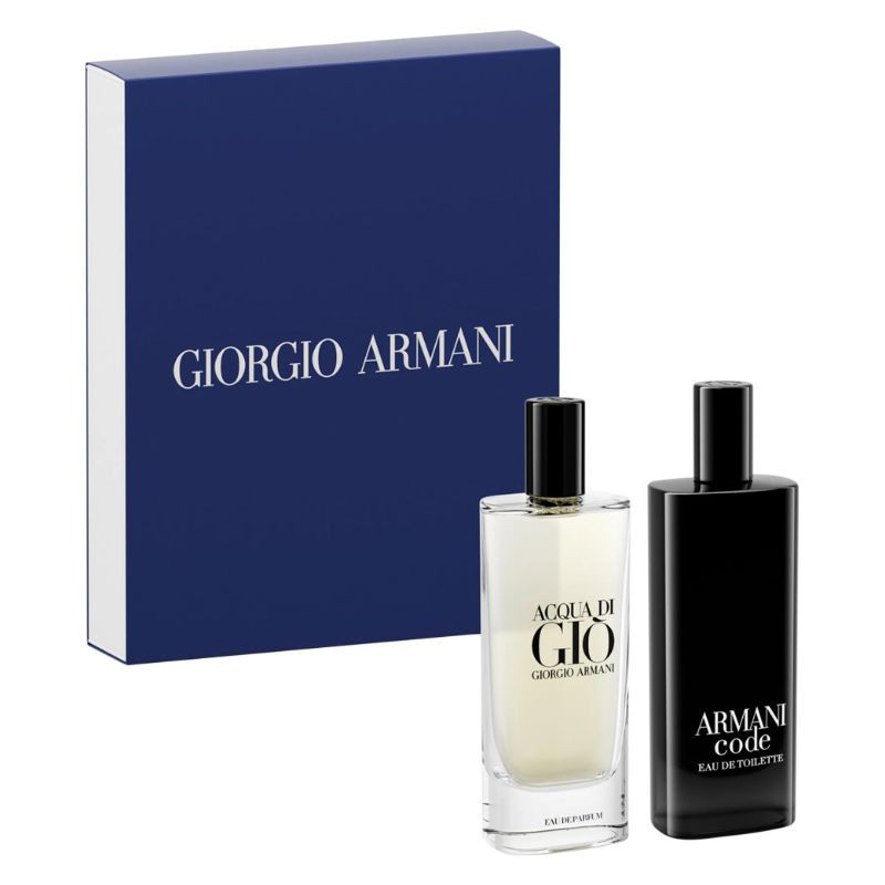 Acqua di Gio eau de toilette and cologne set for men and Armani Code