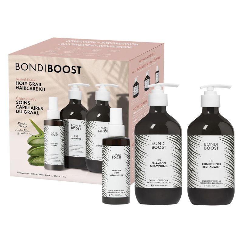 BondiBoost Ensemble pour les cheveux de shampooing, revitalisant et soin sans rinçage HG Luscious Locks