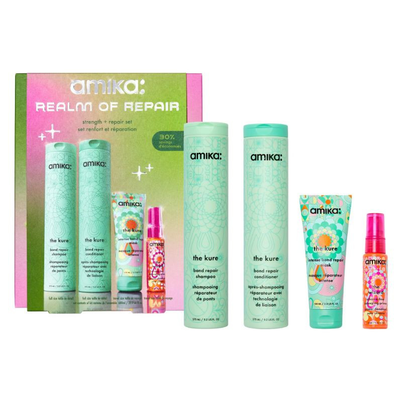amika Ensemble de soins pour cheveux Realm of Repair pour renforcer et réparer