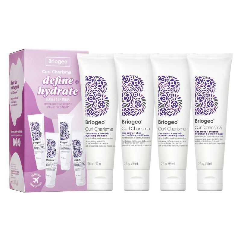 Briogeo Trousse de voyage de soins sans silicone pour cheveux bouclés Curl Charisma™