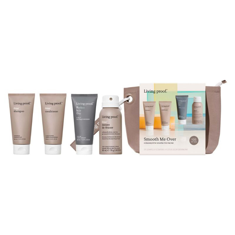Smooth Me Over hair care discovery kit.