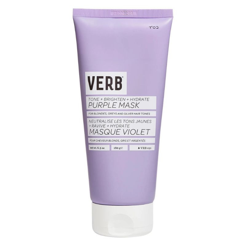 Verb Masque cheveux violet pour neutraliser les tons jaunes + hydrater