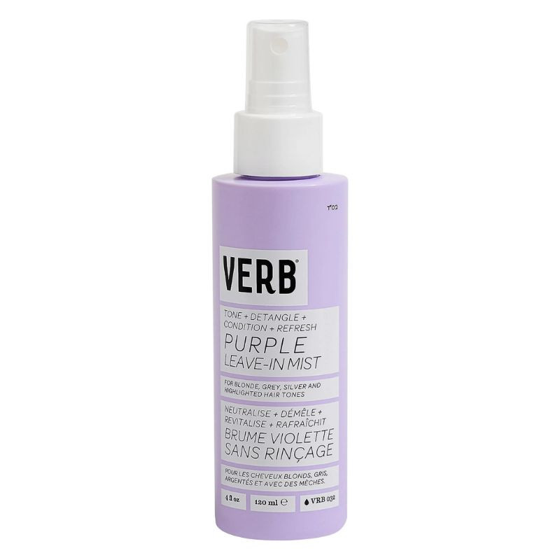 Purple styling hair mist without rinsing