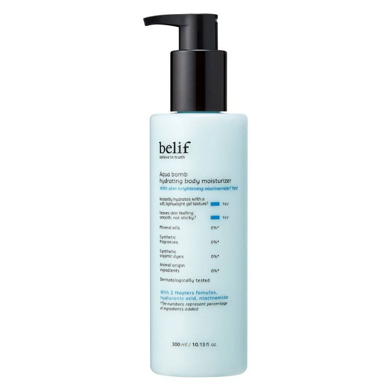 belif Hydratant pour le corps Aqua Bomb avec niacinamide et acide hyaluronique