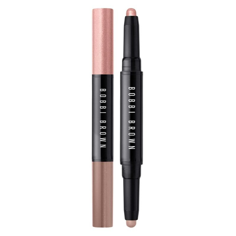 Long-wearing waterproof cream eyeshadow in a double-ended stick