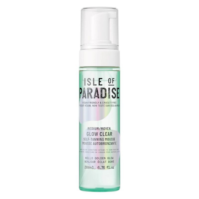 Isle of Paradise Mousse autobronzante correctrice de couleur Glow Clear