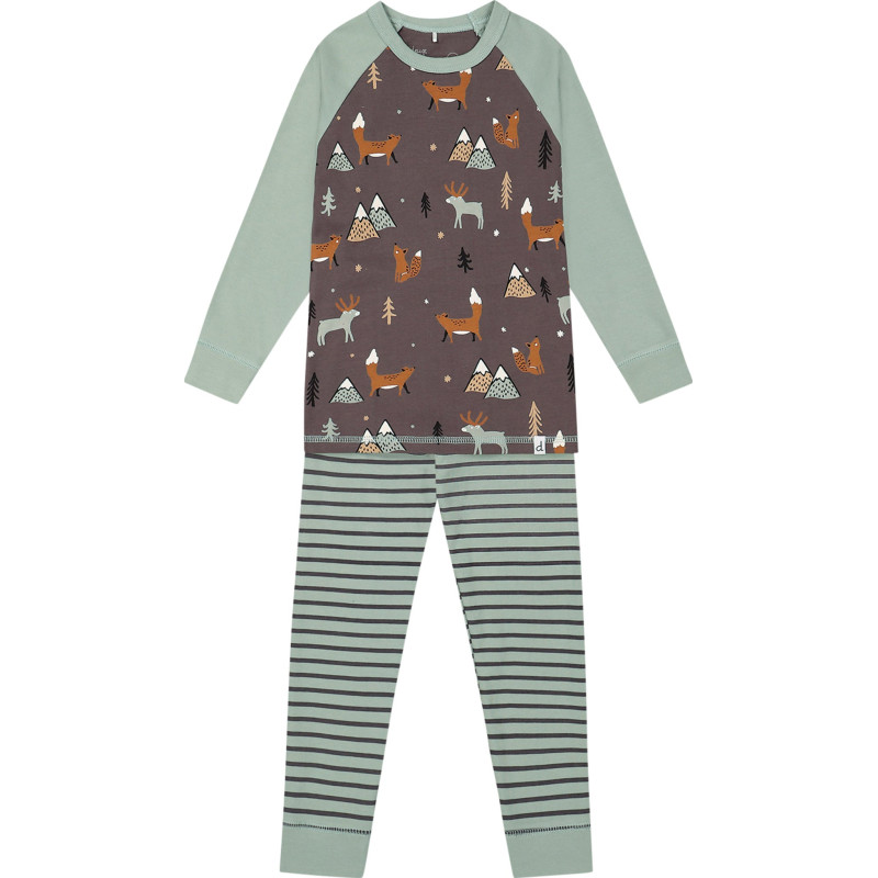 Two-piece organic cotton pajamas with fox print - Big Boy