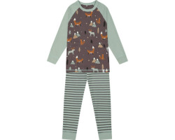 Deux par Deux Pyjama deux pièces en coton biologique avec imprimé renards - Tout-Petit Garçon
