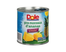 Dole Ananas dans le jus sans sucre ajouté