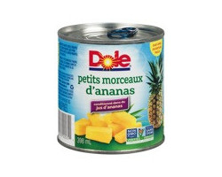 Dole Ananas en petits morceaux dans le jus sans sucre a...