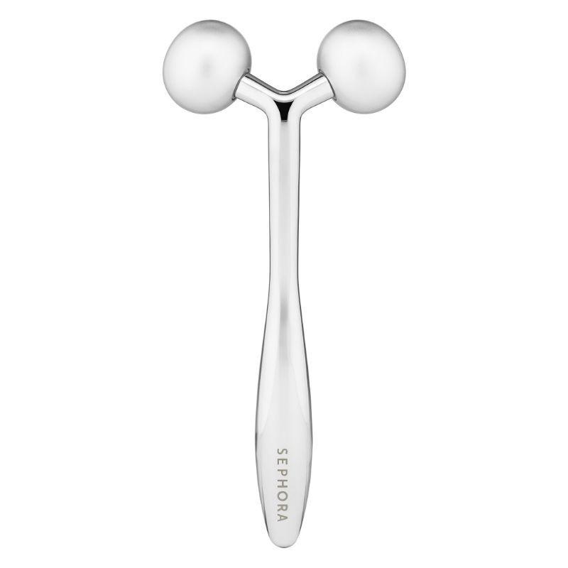 Facial massager with two tips