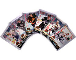 1992-93 hockey -  team pinnacle français (6 cartes)