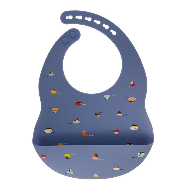 Silibib Silicone Bib - Marine Bateaux