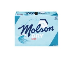 Molson Dry Bière lager en canette - 5.5% alcool