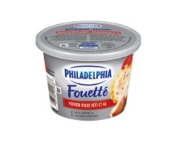 Kraft Philadelphia Fromage à la crème à l'ail rôti et au poivron roug...