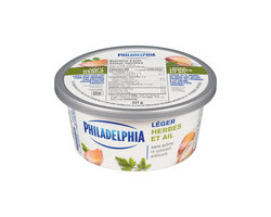 Kraft Philadelphia Fromage à la crème léger aux herbes et à l'ail