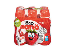 Ïogo Nano Yogourt à boire aux fraises 1% m.g.