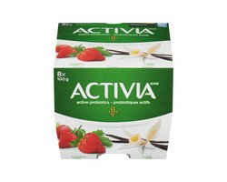 Danone Activia Yogourt aux fraises et à la vanille 2.9% m.g.