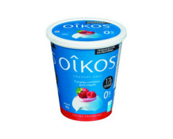 Danone Oikos Yogourt grec à la fraise et à la framboise 0% m.g.