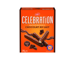 Leclerc Célébration Biscuits en bâtonnets enrobés de chocolat au lait