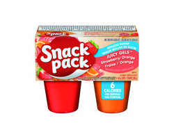 Snack Pack Gelée à la fraise et à l'orange réduite en sucre