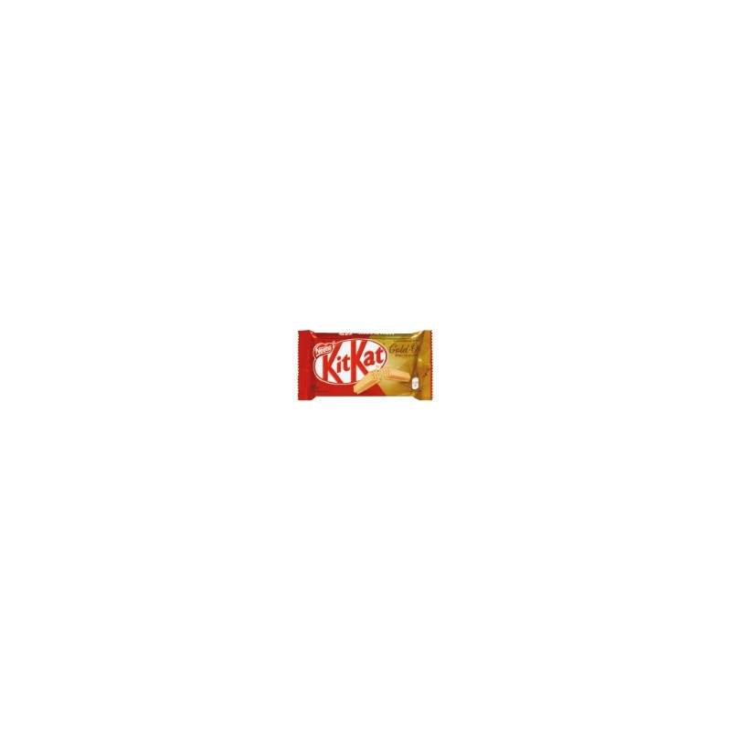 Nestlé Kit Kat Barre gaufrée or enrobée de chocolat blanc caramél...