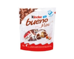 Kinder Bueno Mini Gaufrettes fourrées au lait et noisettes enrobées ...