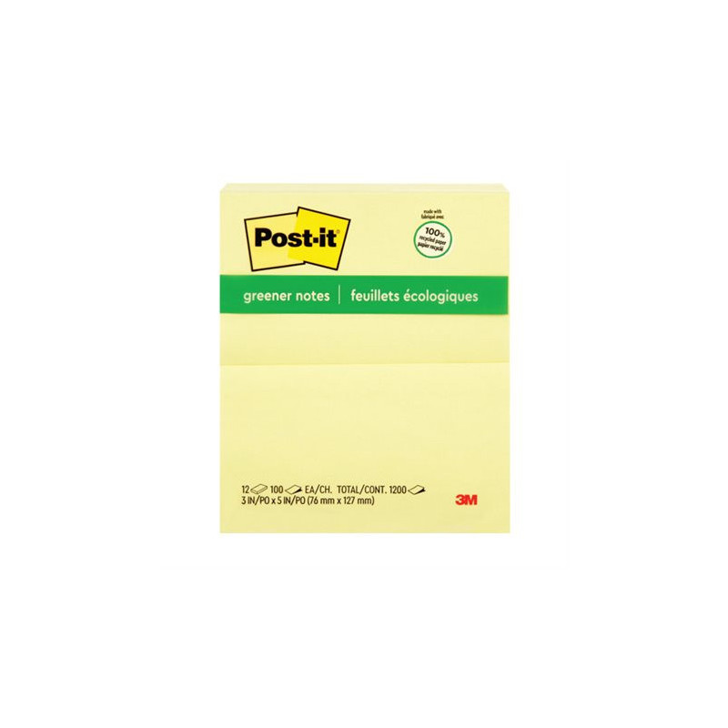 Post-it Feuillets autoadhésifs Post-it® recyclés