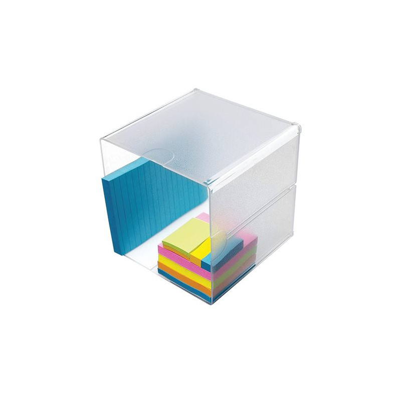 Deflecto Cube de bureau en plastique