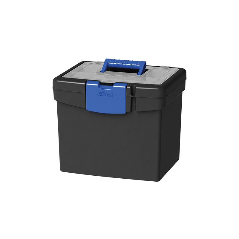 Storex Boîte de rangement de fichiers avec couvercle de rangement XL