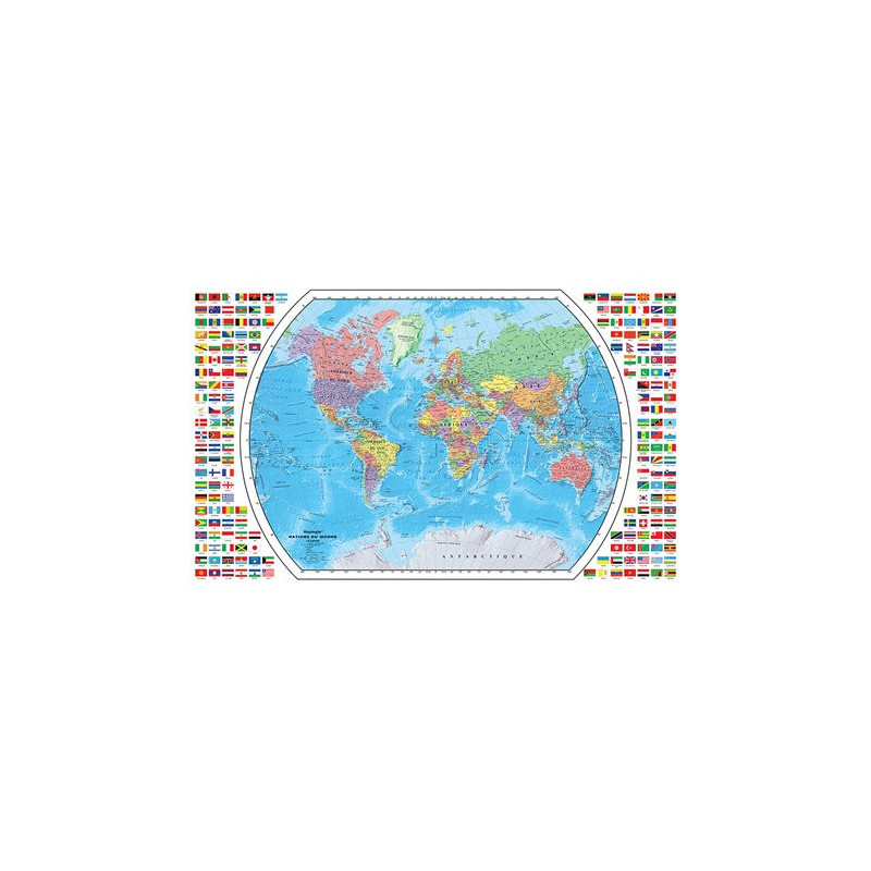 Replogle Carte du monde plastifiée