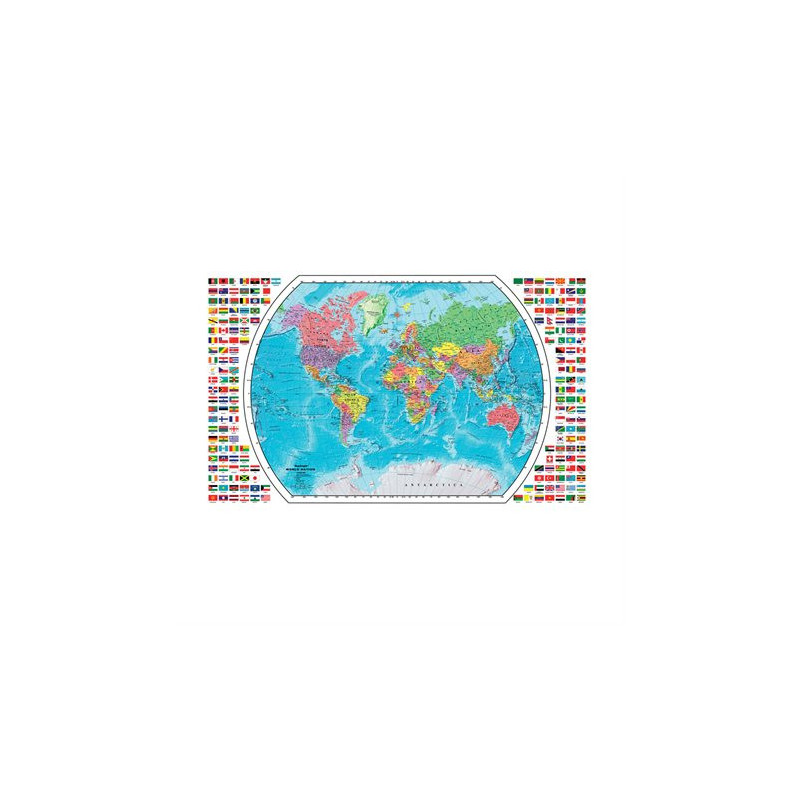 Replogle Carte du monde plastifiée